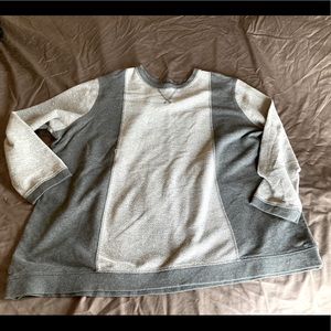 Terry Color Block Crewneck Sweatshirt